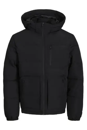Jack Jones Jjeotto Puffer Erkek Günlük Mont 12258416-BLACK Siyah-58416 