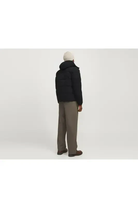 Jack Jones Jjeotto Puffer Erkek Günlük Mont 12258416-BLACK Siyah-58416 - 4
