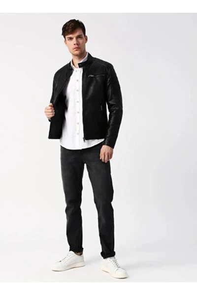 Jack Jones Jjerocky leather jacket. - 8