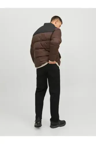 Jack Jones Jjetoby Puffer Collar Sn Erkak Jigarrang Mont 12235860-15-Jigarrang - 3