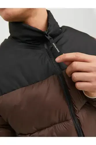 Jack Jones Jjetoby Puffer Collar Sn Erkak Jigarrang Mont 12235860-15-Jigarrang - 6