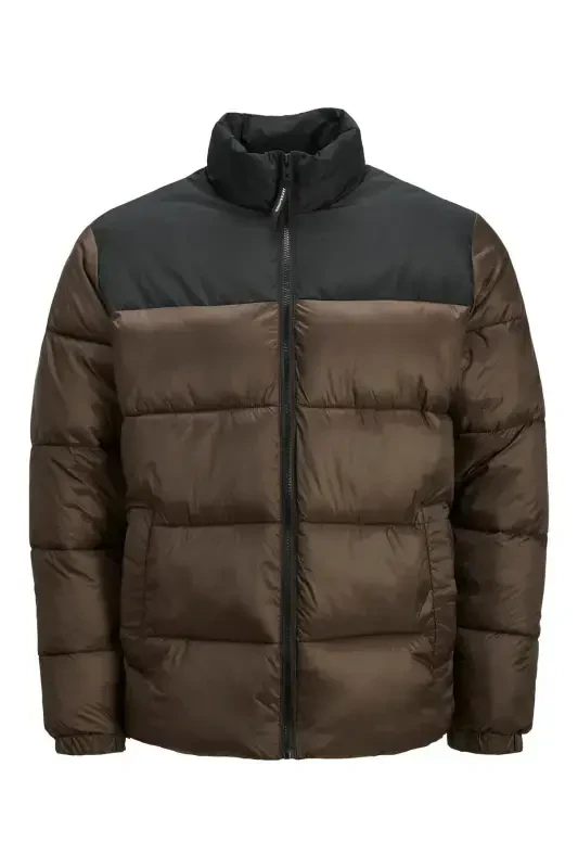 Jack Jones Jjetoby Puffer Collar Sn Erkak Jigarrang Mont 12235860-15-Jigarrang - 7