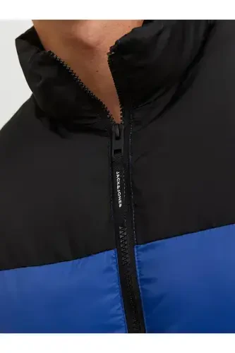 Jack Jones Jjetoby Puffer Collar Sn Erkak Moviy Mont 12235860-07-Moviy - 6