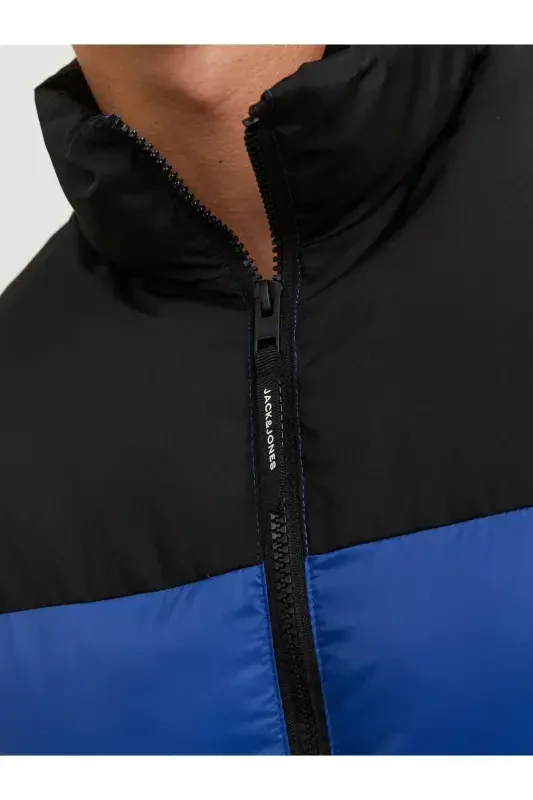 Jack Jones Jjetoby Puffer Collar Sn Erkak Moviy Mont 12235860-07-Moviy - 6