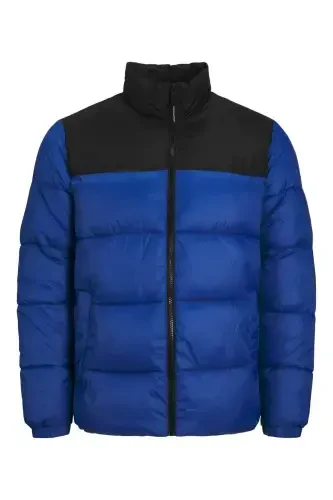 Jack Jones Jjetoby Puffer Collar Sn Erkak Moviy Mont 12235860-07-Moviy - 7