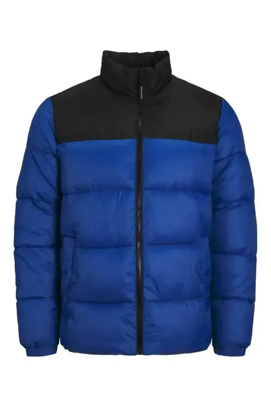 Jack Jones Jjetoby Puffer Collar Sn Erkak Moviy Mont 12235860-07-Moviy - 7