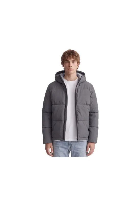 Jack Jones JJGALAXY PUFFER JACKET Erkek Outdoor Montu 12303930-ASPHALT Gri - JJJ-07 - 2