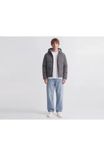 Jack Jones JJGALAXY PUFFER JACKET Erkek Outdoor Montu 12303930-ASPHALT Gri - JJJ-07 - 5
