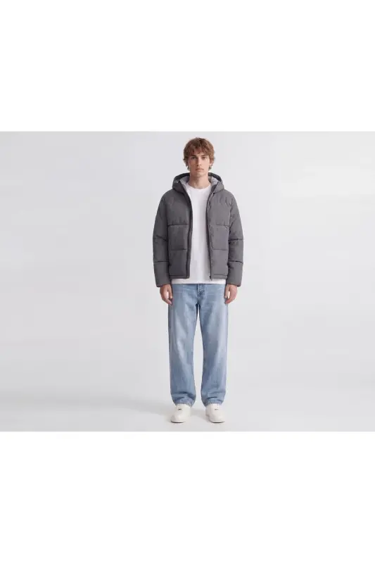Jack Jones JJGALAXY PUFFER JACKET Erkek Outdoor Montu 12303930-ASPHALT Gri - JJJ-07 - 5