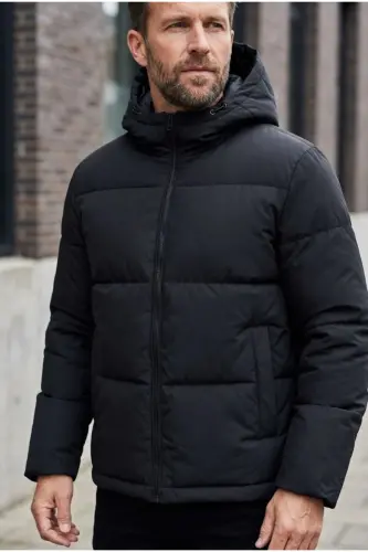 Jack Jones JJGALAXY PUFFER JACKET Erkek Outdoor Montu 12303930-BLACK Siyah - JJJ-08 - 1
