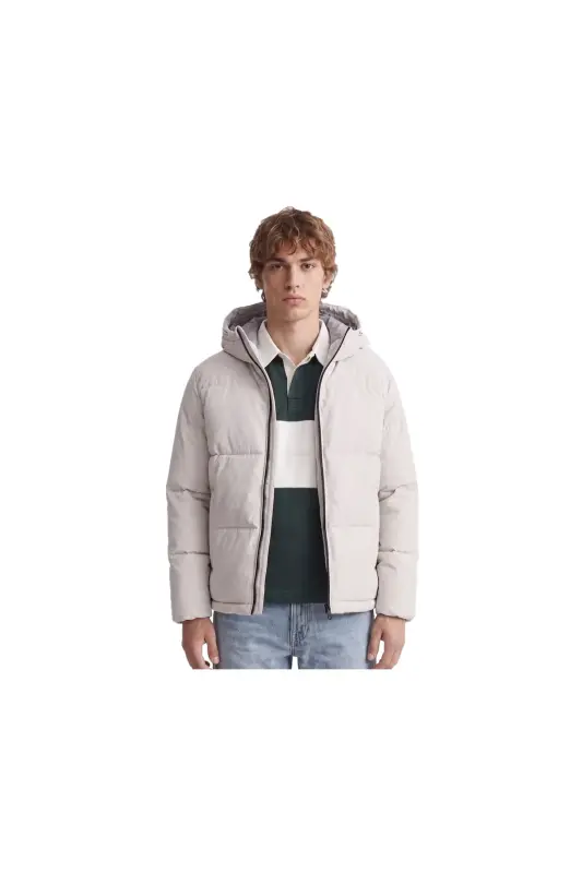 Jack Jones JJGALAXY PUFFER JACKET Erkek Outdoor Montu 12303930-MOONBEAM Beyaz - JJJ-09 - 2