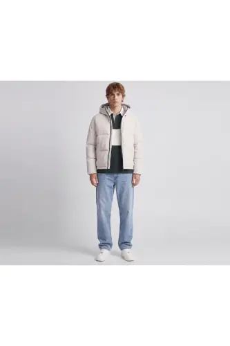 Jack Jones JJGALAXY PUFFER JACKET Erkek Outdoor Montu 12303930-MOONBEAM Beyaz - JJJ-09 - 5