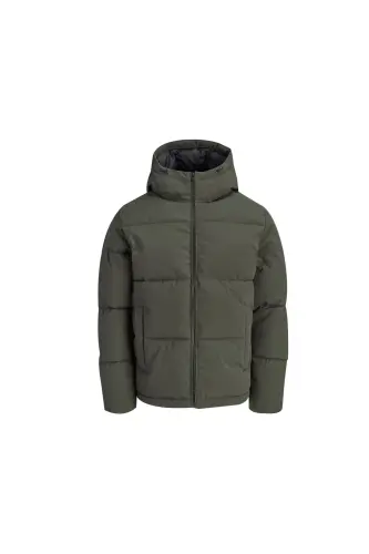 Jack Jones JJGALAXY PUFFER JACKET Erkek Outdoor Montu 12303930-ROSIN Sarı - JJJ-010 - 4
