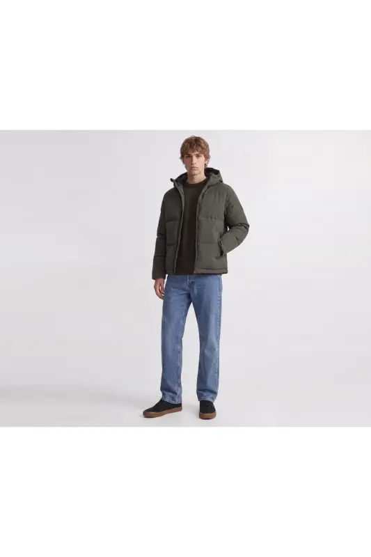 Jack Jones JJGALAXY PUFFER JACKET Erkek Outdoor Montu 12303930-ROSIN Sarı - JJJ-010 - 6