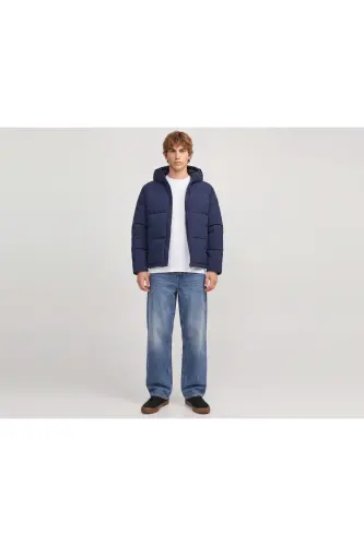 Jack Jones JJGALAXY PUFFER JACKET Erkek Outdoor Montu 12303930-SKY-CAPTAIN Lacivert - JJJ-011 - 5