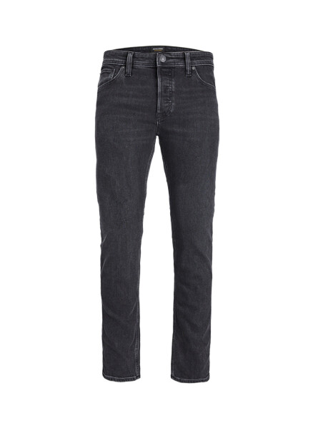 Jack & Jones JJIMIKE JJORIGINAL AM 389 NOOS Qora Erkaklar uchun Standart Bel Tapered Fit Denim Shimlar - 3