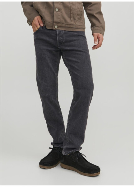 Jack & Jones JJIMIKE JJORIGINAL AM 389 NOOS Qora Erkaklar uchun Standart Bel Tapered Fit Denim Shimlar - 9