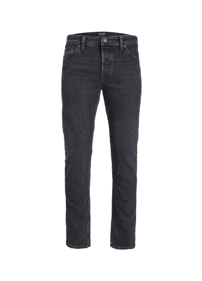 Jack & Jones JJIMIKE JJORIGINAL AM 389 NOOS Qora Erkaklar uchun Standart Bel Tapered Fit Denim Shimlar - 11