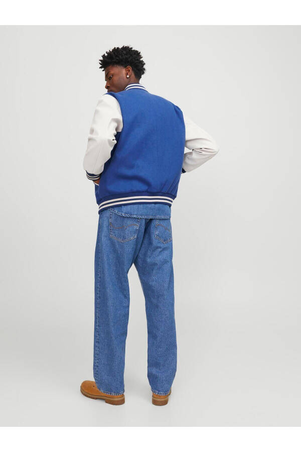 Jack Jones Jorcollege Wool Blend Bomber Noos Erkek Mavi Ceket 12241559-07 - Mavi - 3