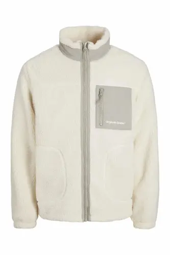 Jack Jones Jorvesterbro Teddy Jacket, Men's Beige Jacket, 12260450-06 - JACK & JONES (1)