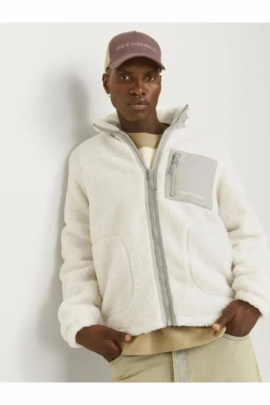 Jack Jones Jorvesterbro Teddy Jacket, Men's Beige Jacket, 12260450-06 - 6