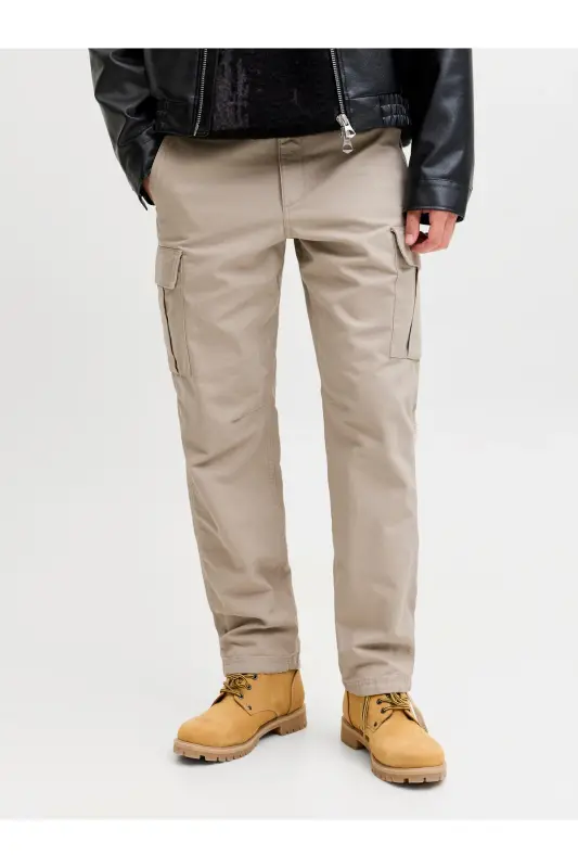 Jack Jones Jpstkane Barkley Cargo Pant Noos Erkek Kahverengi Pantolon 12258150-15-Crockery - JACK & JONES