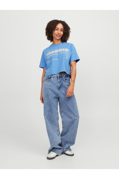 Jack Jones Jxjoda Soft Rlx Ss Tee Jrs Ayollar uchun ko'k rangli futbolka - 3