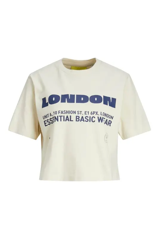 Jack Jones Jxjoda Soft Rlx Ss Tee Jrs Kadın Beyaz Tshirt 12244372-01 - Beyaz - 7