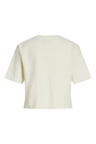 Jack Jones Jxjoda Soft Rlx Ss Tee Jrs Kadın Beyaz Tshirt 12244372-01 - Beyaz - 8