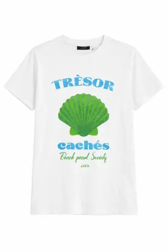 Jack Jones Jxsally Reg Oneck Ss Tee Jrs Kadin Beyaz Tshirt 12227968-01 - Beyaz1 - 3