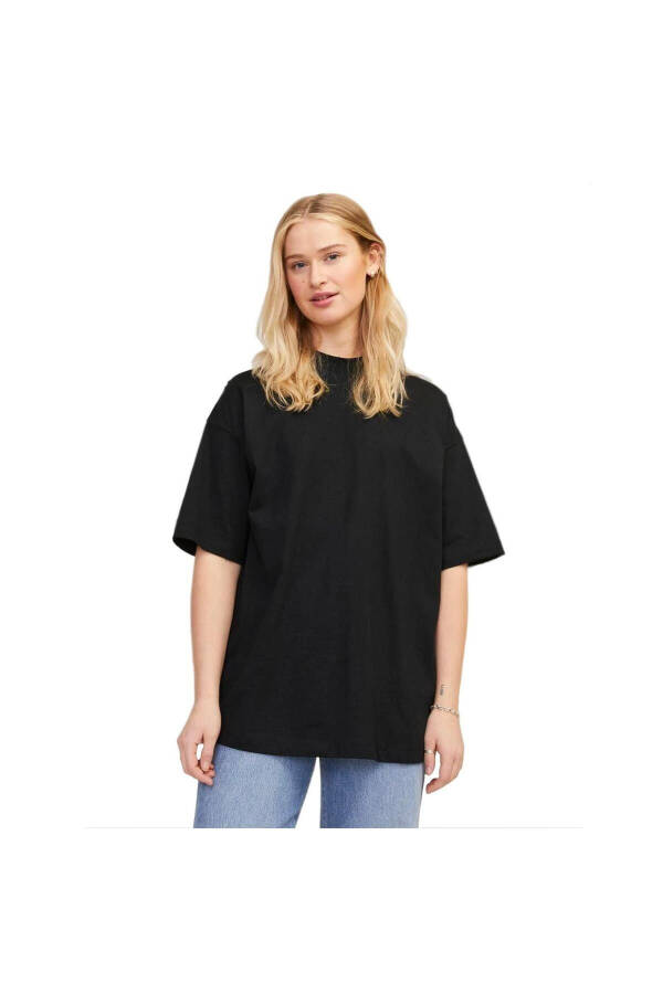 Jack Jones Jxvalerıa Ovs Ss Tee Jrs Sn Женская черная футболка - 3
