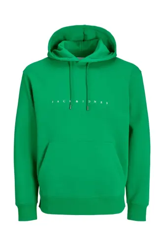 Jack Jones Kabartmalı Yeşil Kapüsonlu Sweatshirt Hood Noos 12233972-YEŞİL 