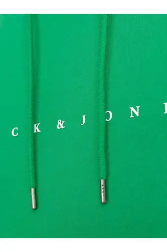 Jack Jones Kabartmalı Yeşil Kapüsonlu Sweatshirt Hood Noos 12233972-YEŞİL - 7
