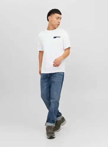 Jack & Jones Круглый Вырез Белый Мужской T-Shirt JJECORP LOGO TEE PLAY SS O-NECK NOO - 4