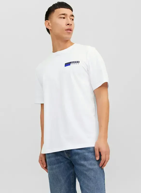 Jack & Jones Круглый Вырез Белый Мужской T-Shirt JJECORP LOGO TEE PLAY SS O-NECK NOO - 5