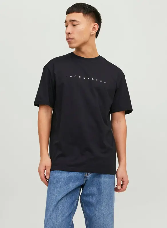Jack & Jones Круглый Вырез Черная Мужская Футболка JJESTAR JJ TEE SS NOOS - 6