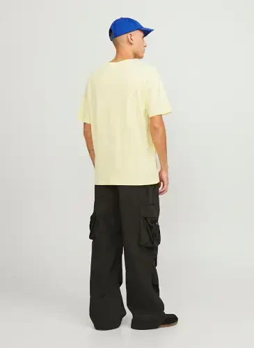 Jack & Jones Круглый Вырез Крем Мужская Футболка JJEORGANIC BASIC TEE SS O-NECK NOOS - 6