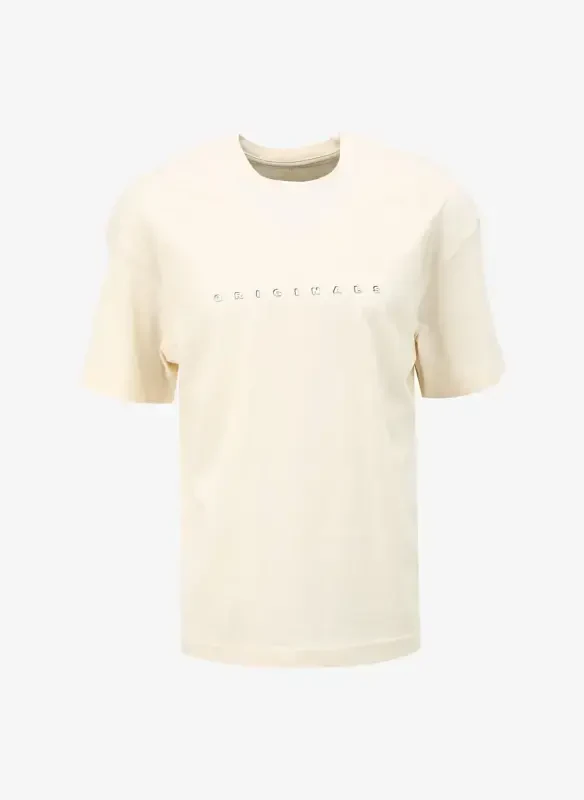 Jack & Jones Yuvarlak Yaka Krem Erkek T-Shirt JOREASTER ACTIVITY TEE SS CREW NECK - 1