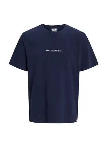 Jack & Jones Круглый Вырез Темно-синий Мужской Футболка RDDODIS TEE S/S CREW NECK SN - 3