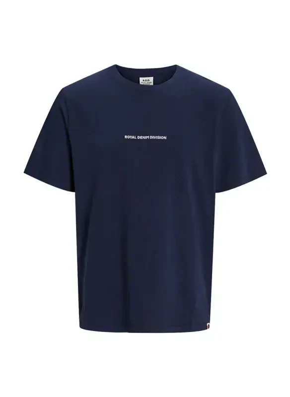 Jack & Jones Круглый Вырез Темно-синий Мужской Футболка RDDODIS TEE S/S CREW NECK SN - 3
