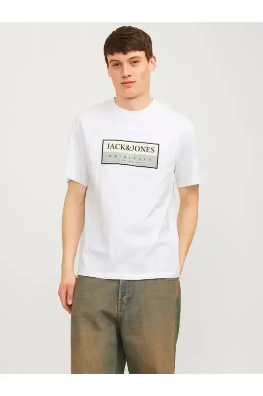 Jack Jones Logo Men's T-Shirt White-White - 2
