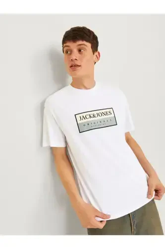 Jack Jones Logo Men's T-Shirt White-White - 8