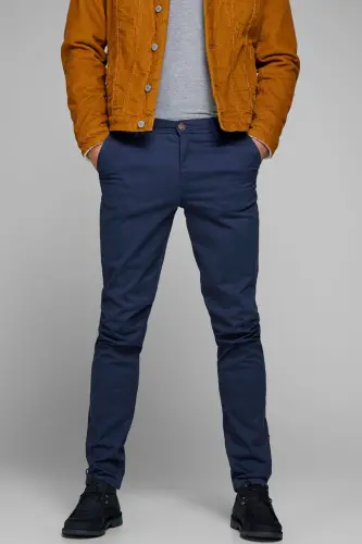 Jack Jones Marco Chino Navy Blue Men's Pants - 5