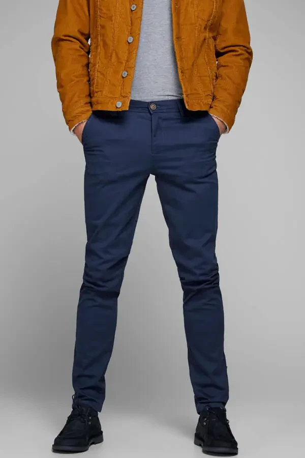 Jack Jones Marco Chino Navy Blue Men's Pants - 5