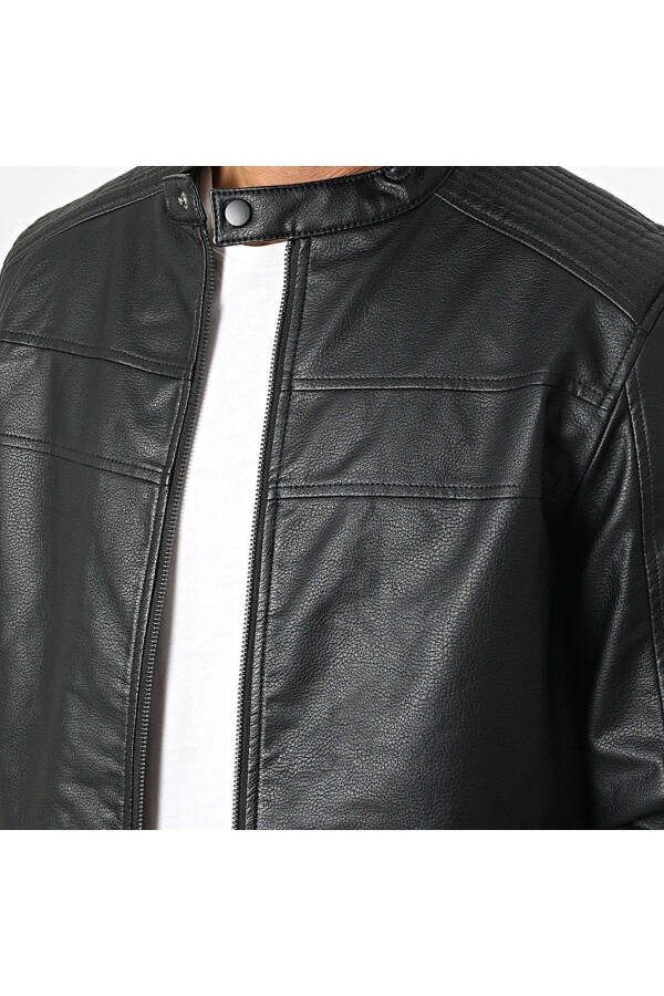 Jack & Jones Men's Coreed Pu Leather Jacket - Black - 2