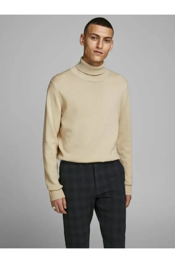 Jack Jones Men's Cream Crew Neck Knit Sweater - 1