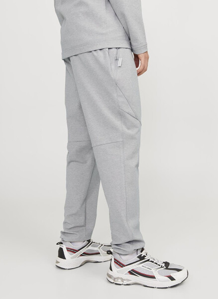 Jack & Jones Men's Slim Fit Grey Melange Sweatpants - 4