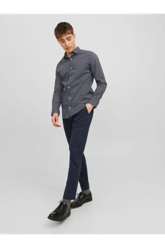 JACK JONES Мужские брюки чинос 12237523-Navy Blazer - 6