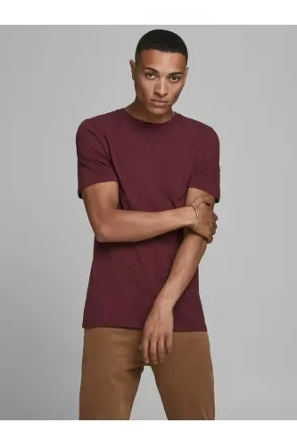 Jack Jones Organıc Basıc Tişört 12156101-Bordo 