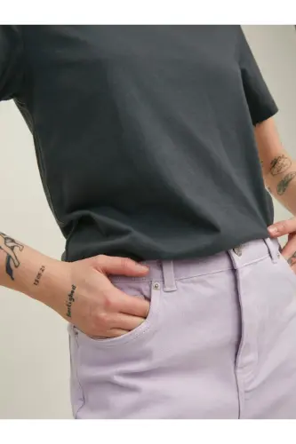 Jack Jones Organıc Basıc Tişört 12156101-Gri - 7